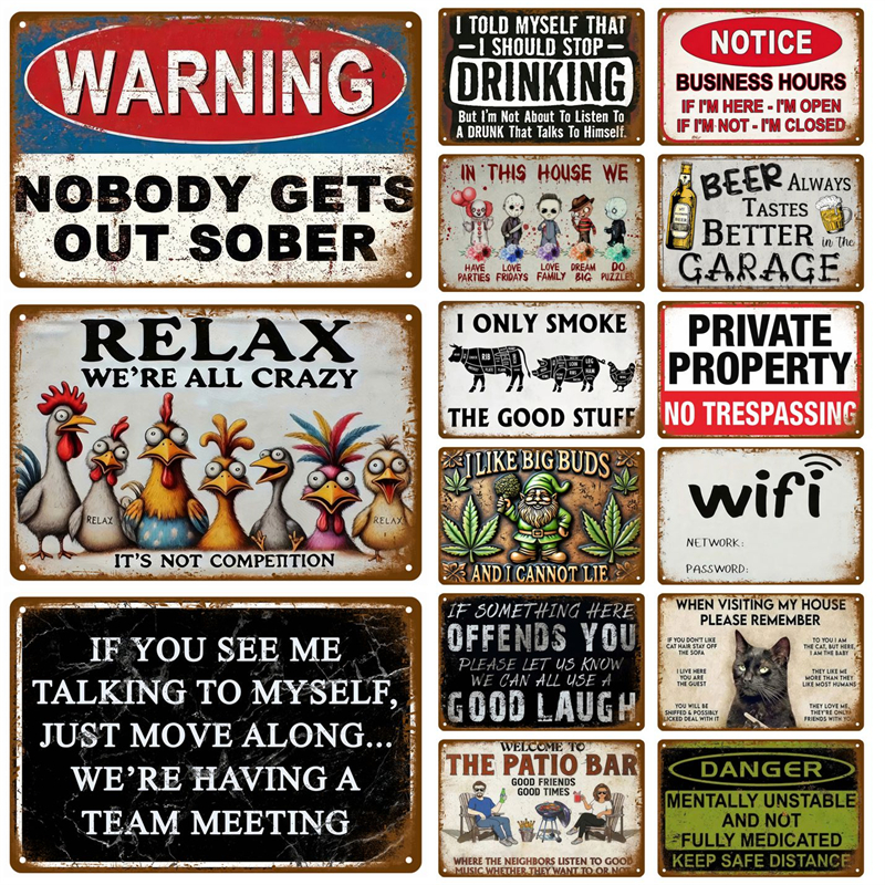 Vintage Item - Vintage Metal Plate Tin Sign Plates