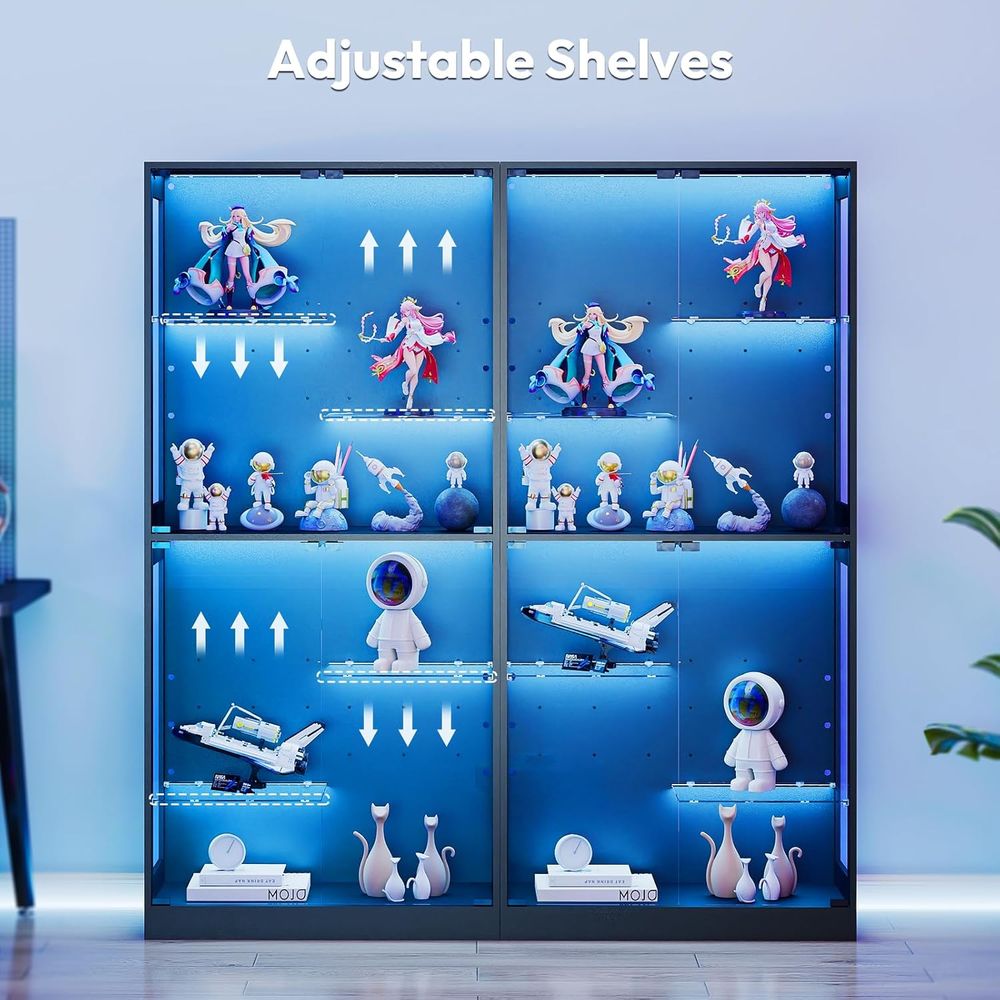 69 LED-Lit Glass Display Cabin - Collectible Collection 评论和价格