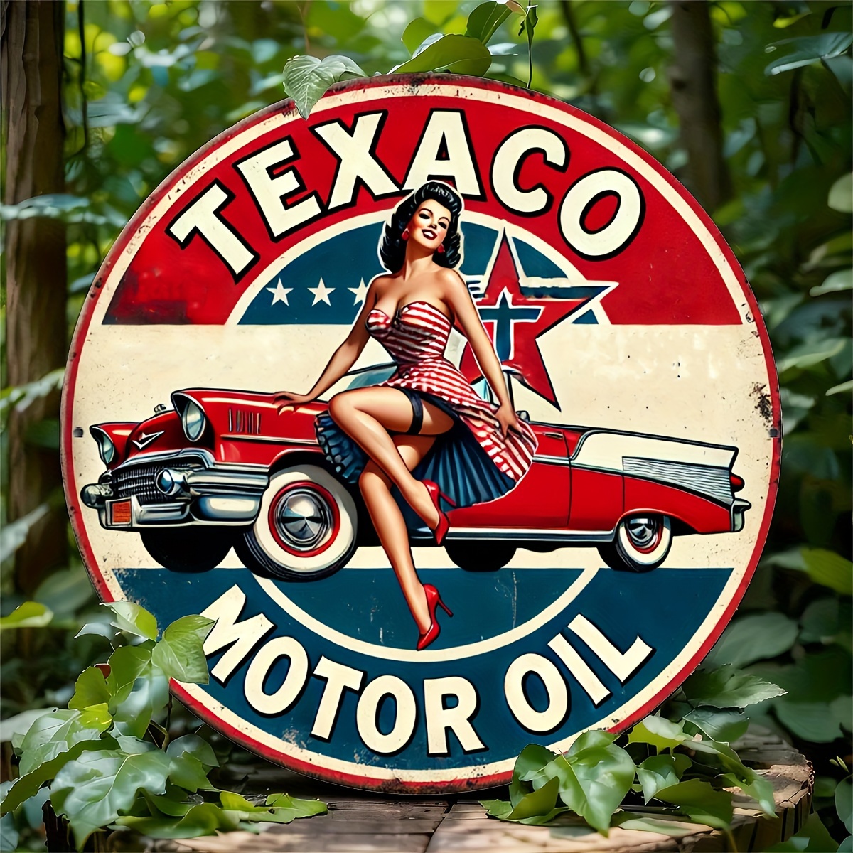 Texaco Motor Oil Vintage Alumi - Vintage Collectible Signs 评论和价格
