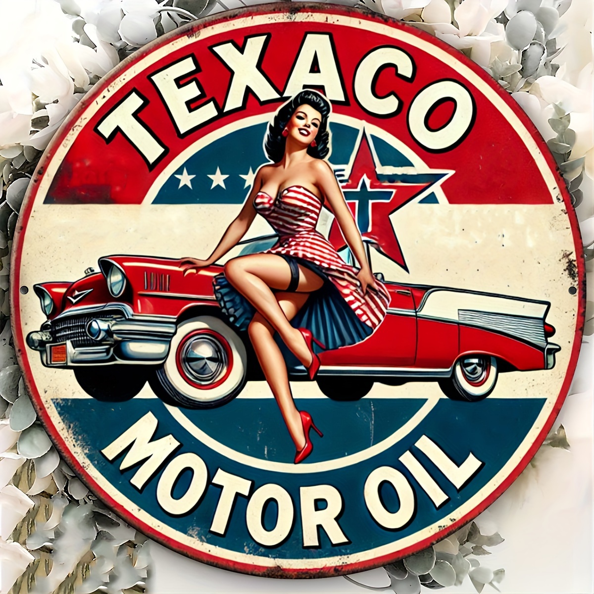 Texaco Motor Oil Vintage Alumi - Vintage Collectible Signs 评论和价格