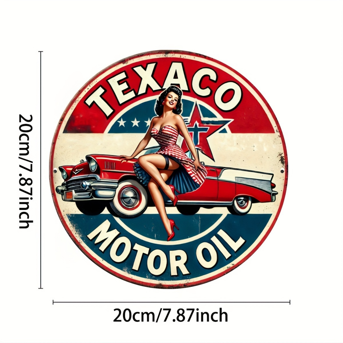Texaco Motor Oil Vintage Alumi - Vintage Collectible Signs 评论和价格