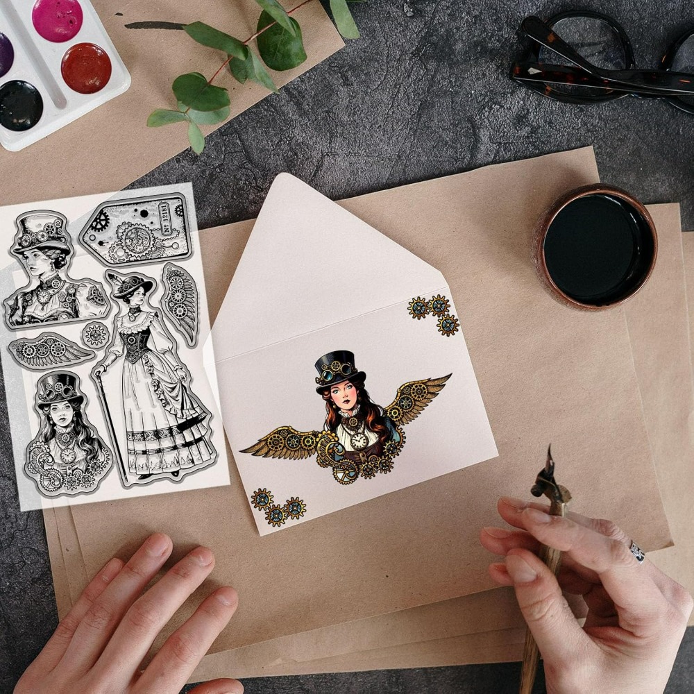 Vintage Steampunk Label Clear  - Vintage Collectible Stamps 评论和价格