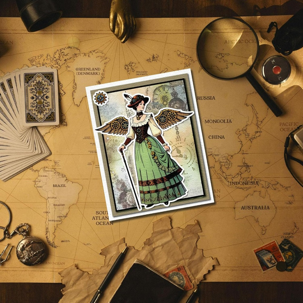 Vintage Steampunk Label Clear  - Vintage Collectible Stamps 评论和价格