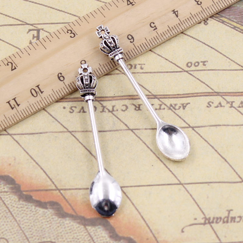 10pcs Charms Kitchen Crown Spo - Vintage Collectible Spoons 评论和价格