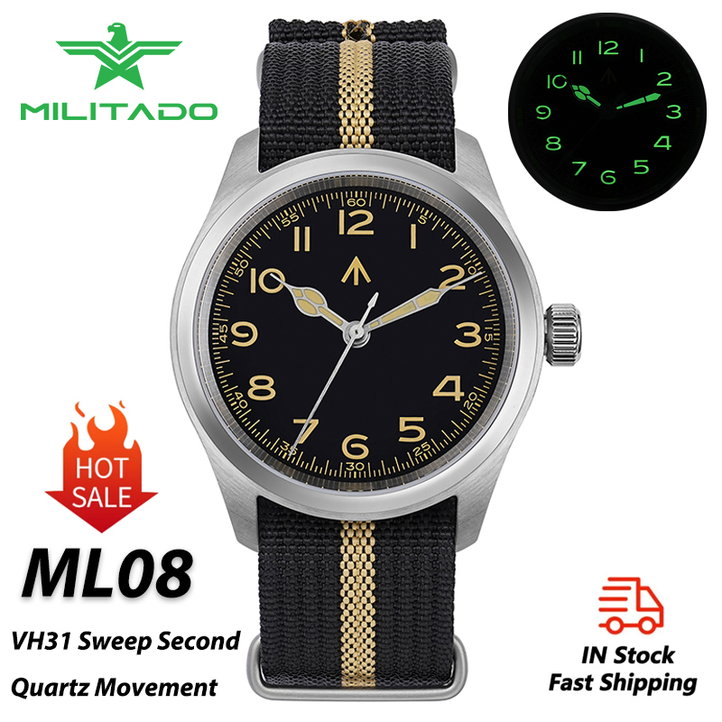 Militado ML08 Field Watch VH31 - Vintage Watch Crystal 评论和价格