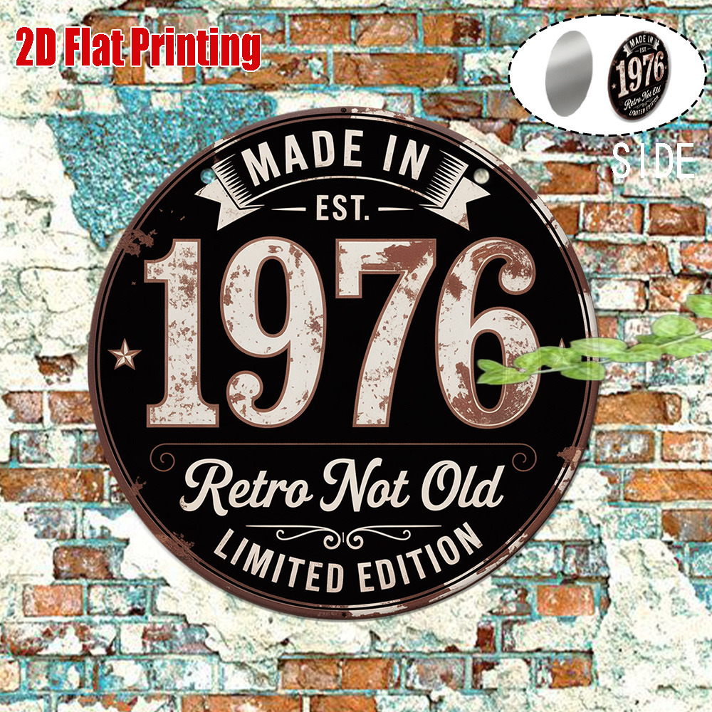 2D Flat, 1pc 1976 Vintage Meta - Vintage Collectible Signs 评论和价格