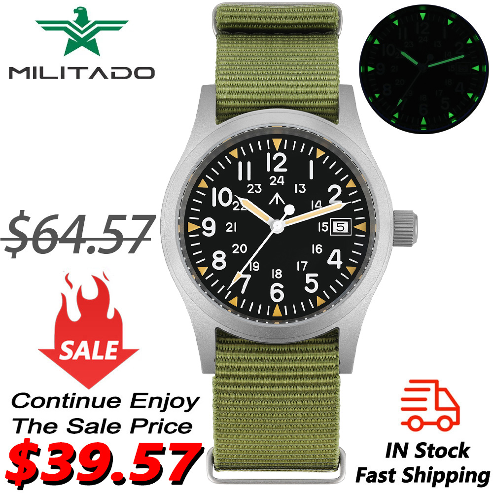 Militado ML05 Military Watch R - Vintage Watch Crystal 评论和价格