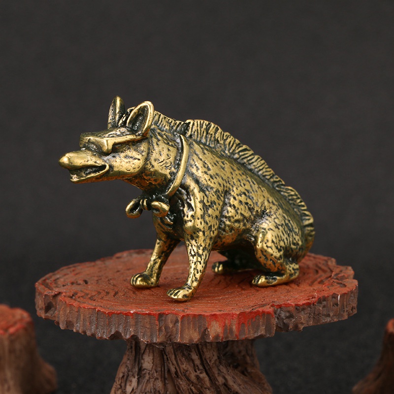 Brass Hyaenidae with Eyes Stat - Vintage Collectible Accessories 评论和价格