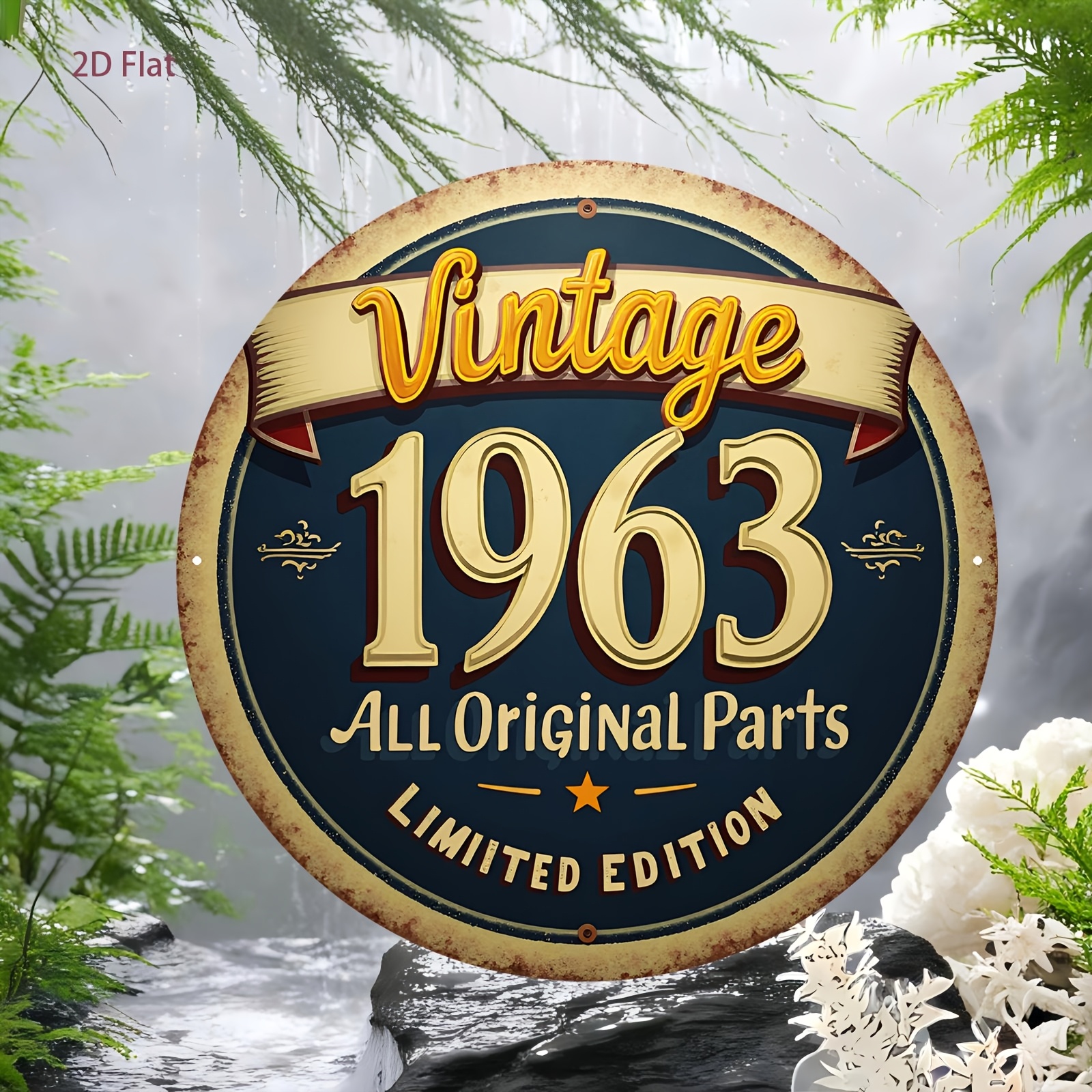 2D Flat - 1pc Vintage 1963 Alu - Vintage Collectible Signs 评论和价格
