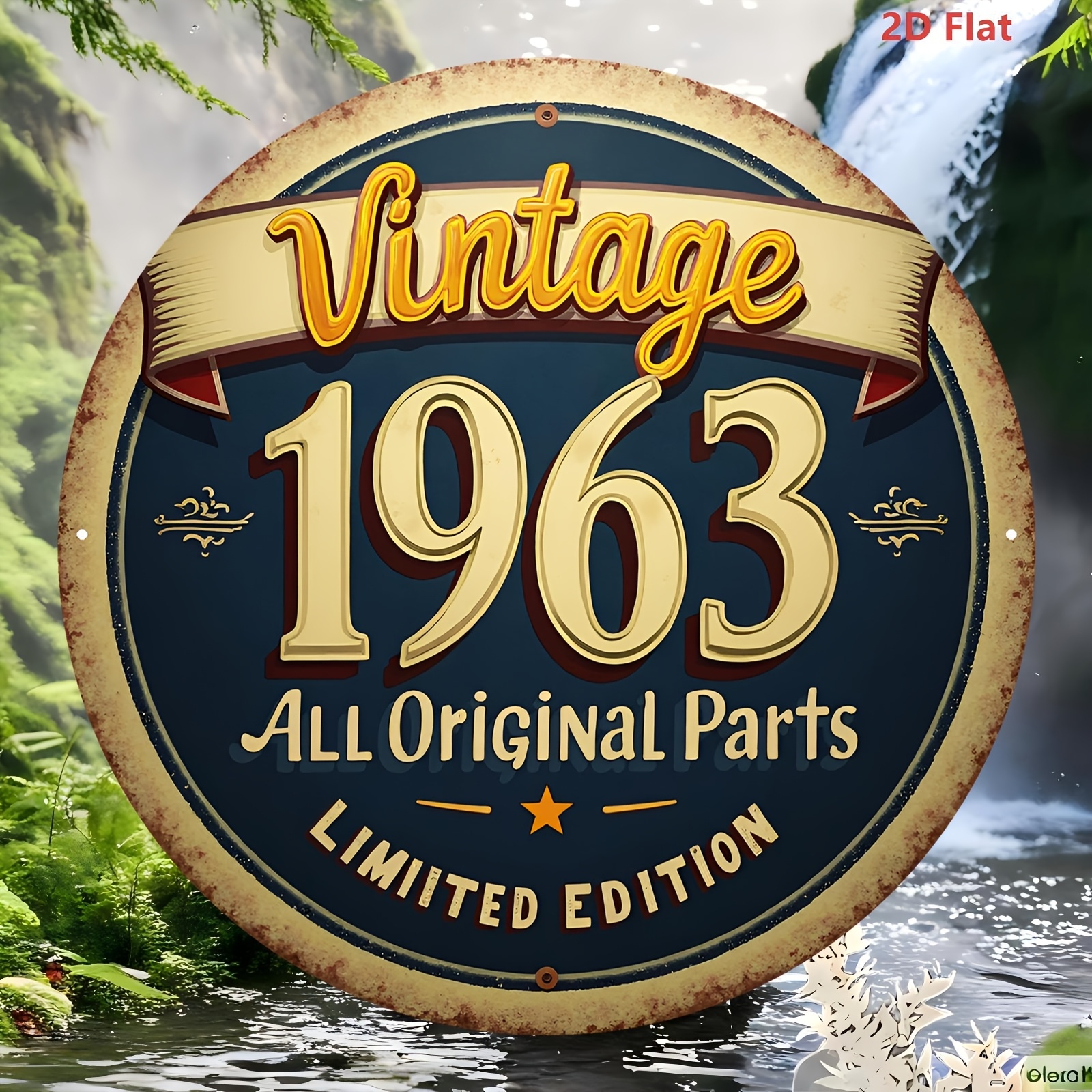 2D Flat - 1pc Vintage 1963 Alu - Vintage Collectible Signs 评论和价格