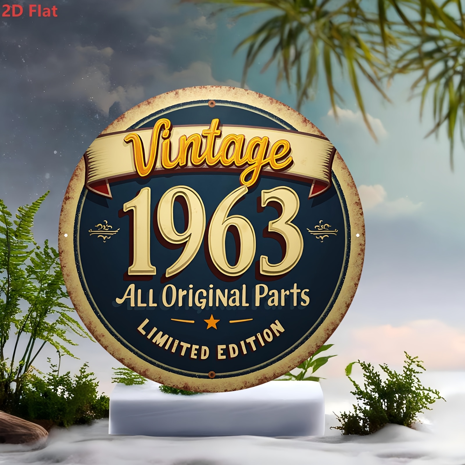 2D Flat - 1pc Vintage 1963 Alu - Vintage Collectible Signs 评论和价格