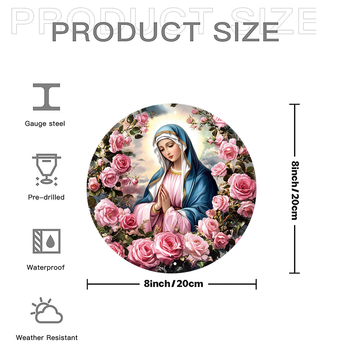 Virgin Mary Vintage Aluminum R - Vintage Collectible Signs 评论和价格