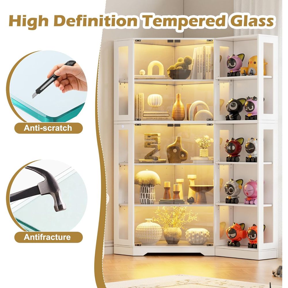 White LED-Illuminated Glass Di - Collectible Collection 评论和价格