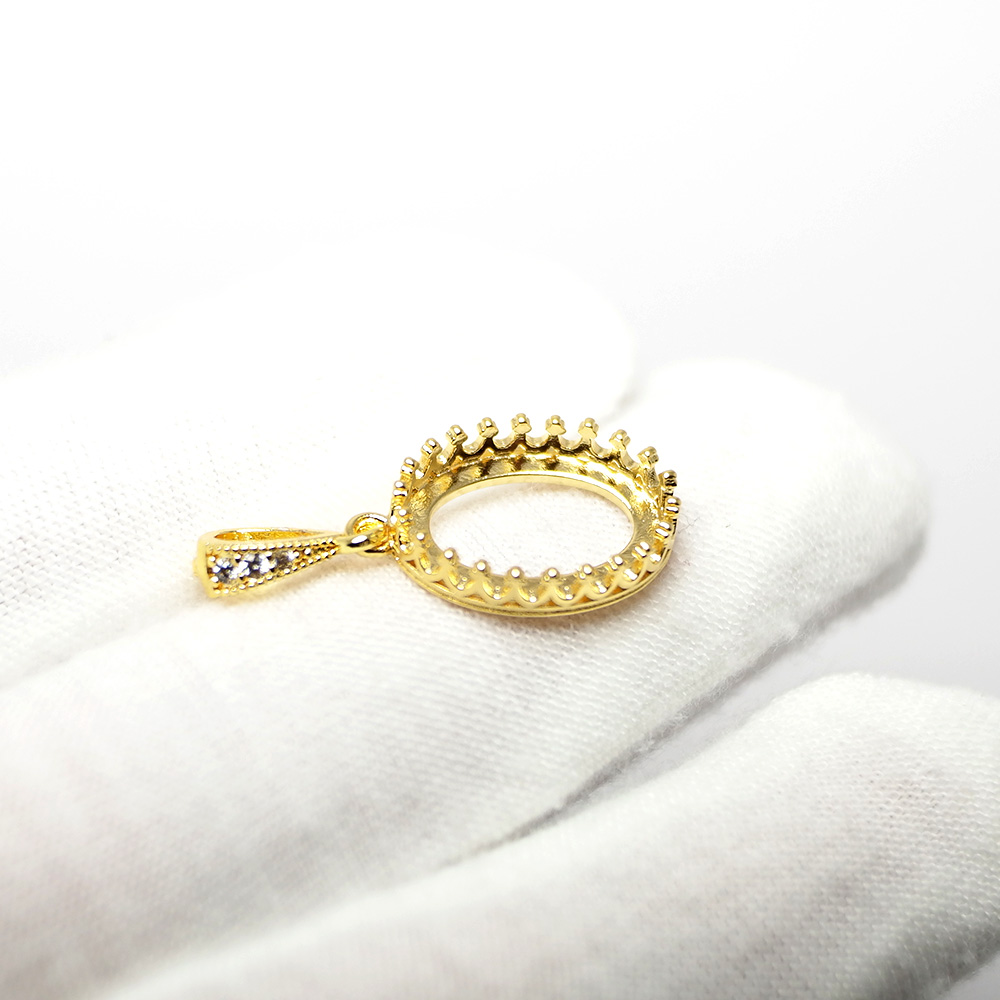 2pcs Crown Drop Necklace Charm - Vintage Item 评论和价格