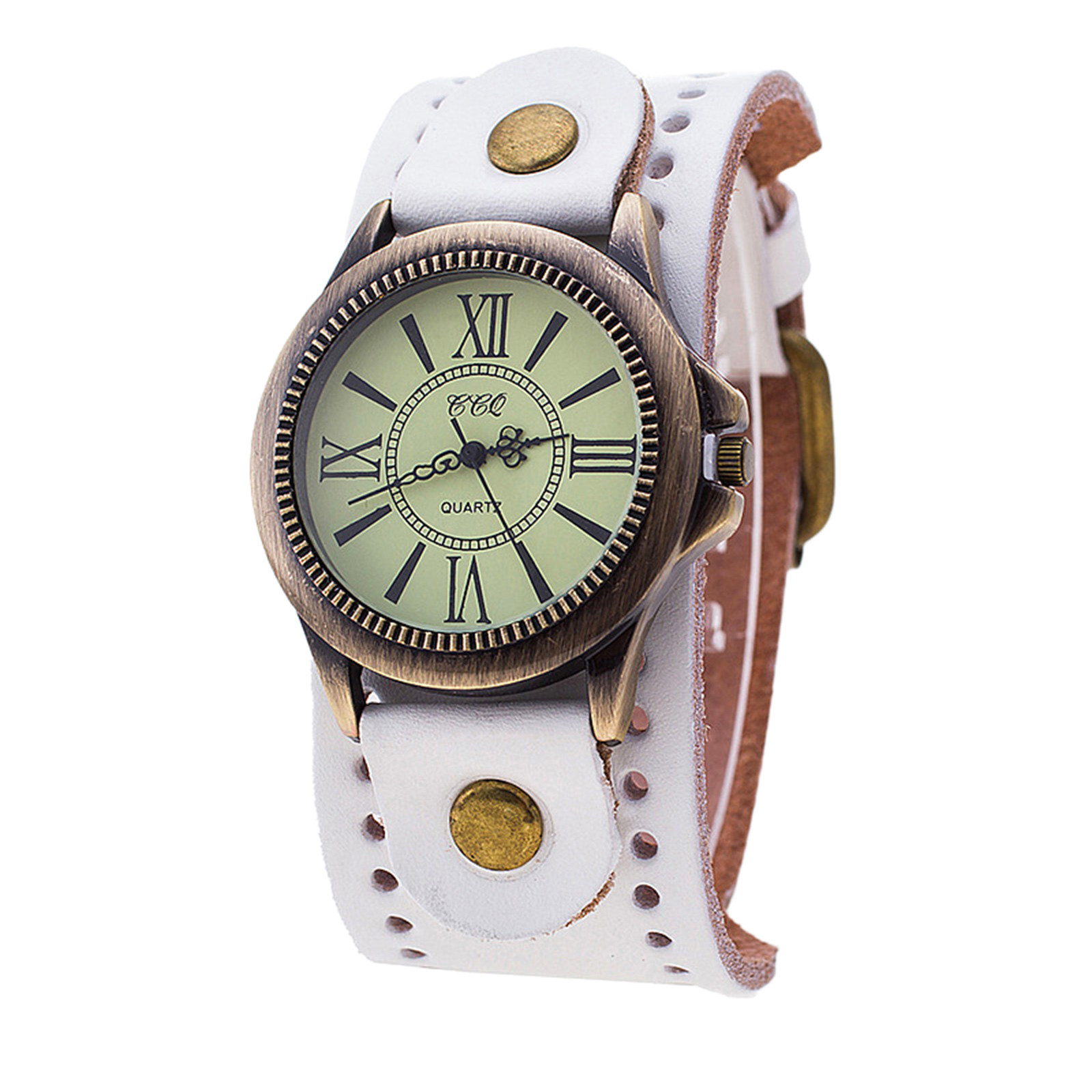 Punk Retro Leather Watch Roman - Vintage Watch Crystal 评论和价格