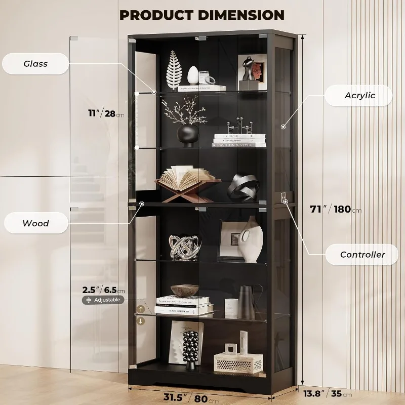 BROTTAR Display Cabinet with G - Collectible Collection 评论和价格
