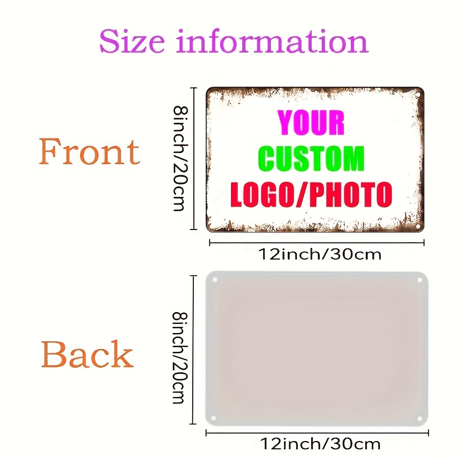 Custom Your Logo/Photo Metal T - Vintage Collectible Signs 评论和价格
