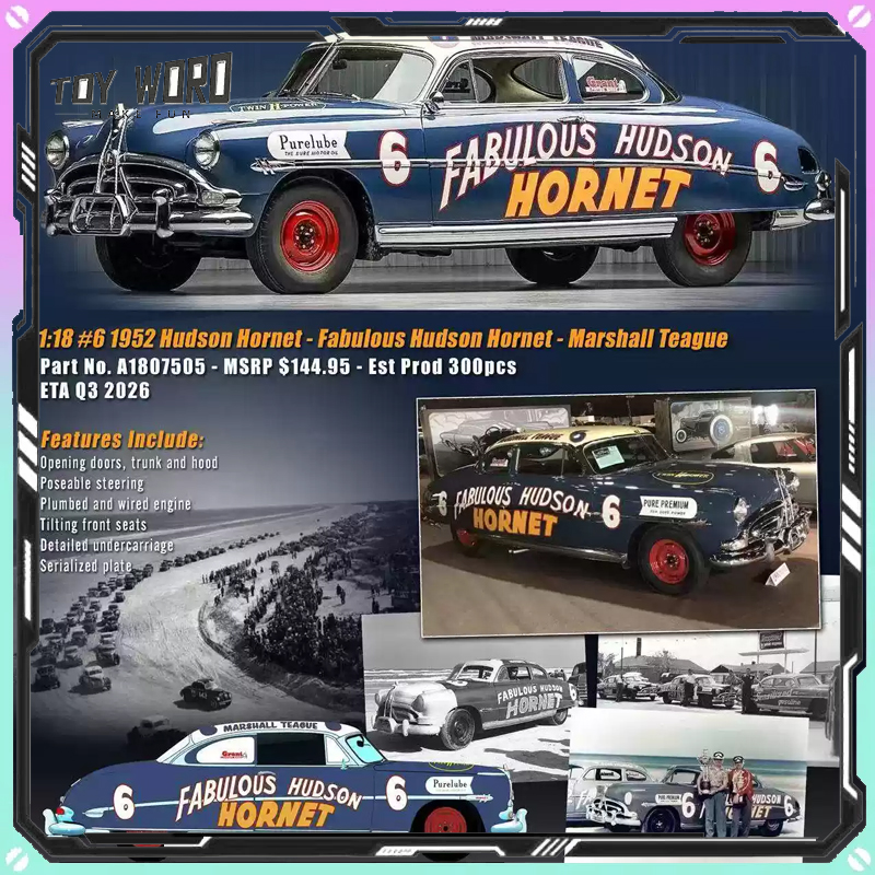 New ACME 1/18 Scale 1952 Hudso - Vintage Collectible Hot Wheels 评论和价格