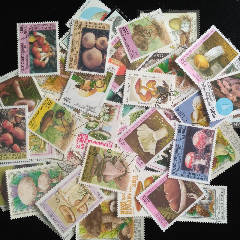 100 Different Original Mushroo - Vintage Collectible Stamps 评论和价格
