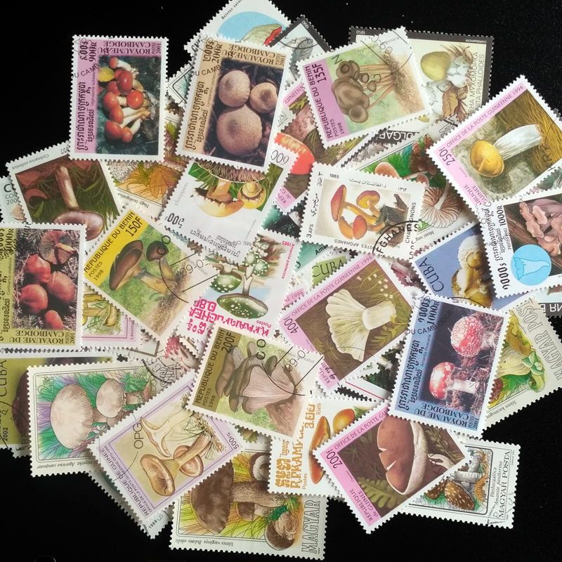 100 Different Original Mushroo - Vintage Collectible Stamps 评论和价格