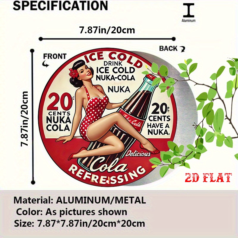 2D Flat, 1pc Retro Pin-Up 7.87 - Vintage Collectible Signs 评论和价格