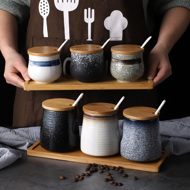 Ceramic Seasoning Jar Salt Sug - Vintage Collectible Spoons 评论和价格
