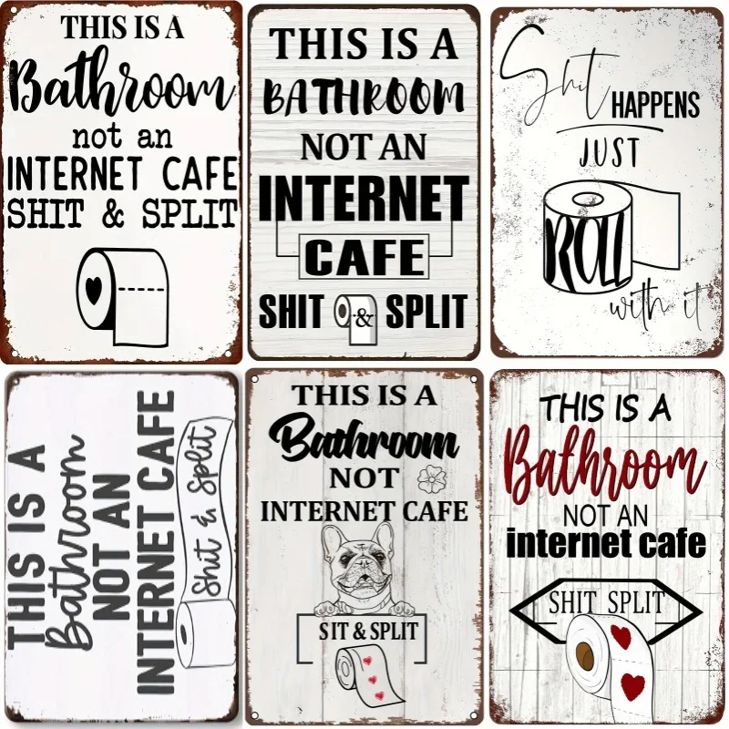 Funny Word Bathroom Decor Wari - Vintage Collectible Signs 评论和价格