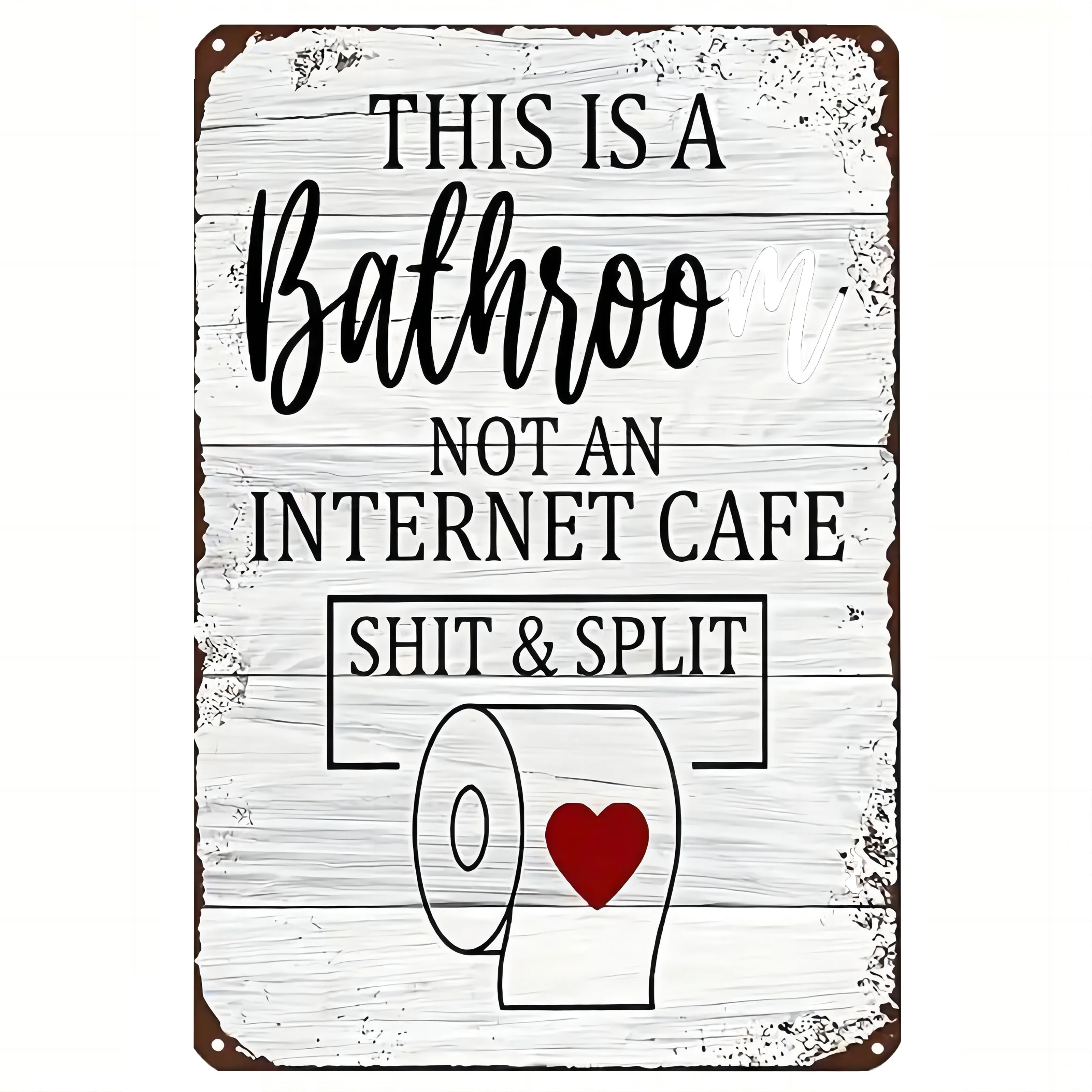 Funny Word Bathroom Decor Wari - Vintage Collectible Signs 评论和价格