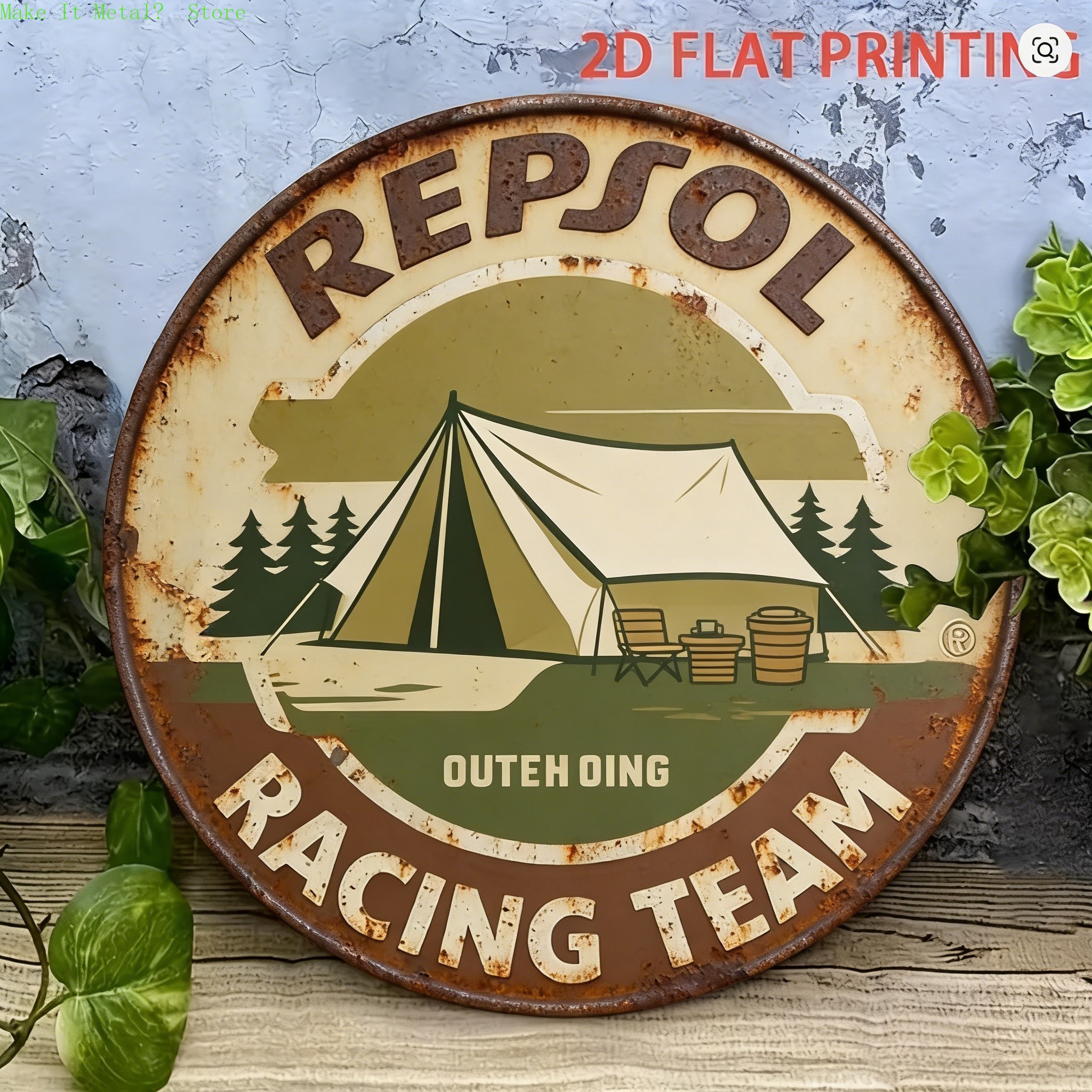 Vintage Repsol Gas Pump Metal  - Vintage Collectible Signs 评论和价格