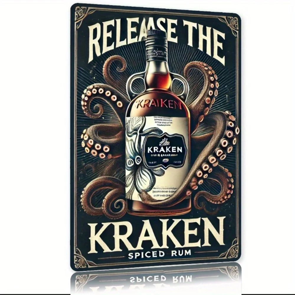 Vintage Kraken Spiced Rum Meta - Vintage Collectible Signs 评论和价格