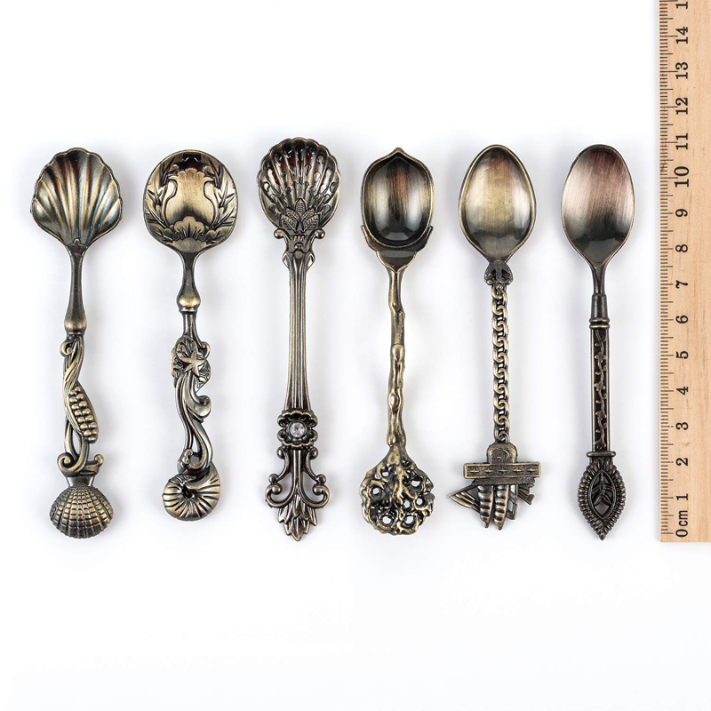 MR 5Pcs Vintage Royal Style Br - Vintage Collectible Spoons 评论和价格