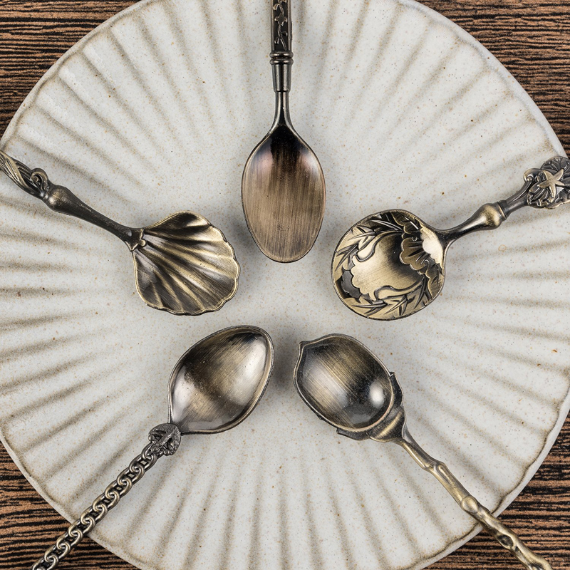MR 5Pcs Vintage Royal Style Br - Vintage Collectible Spoons 评论和价格