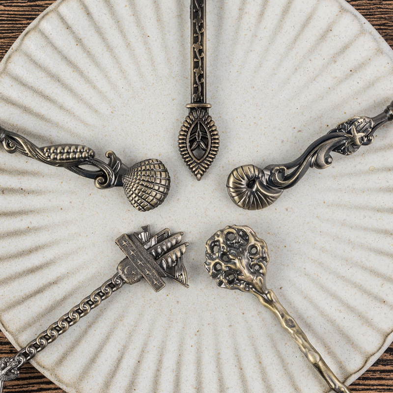 MR 5Pcs Vintage Royal Style Br - Vintage Collectible Spoons 评论和价格