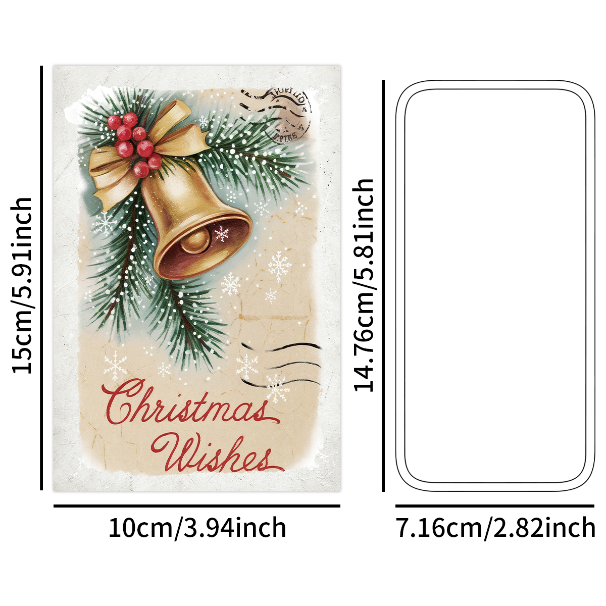 12pcs Vintage Christmas Stamp  - Vintage Collectible Stamps 评论和价格