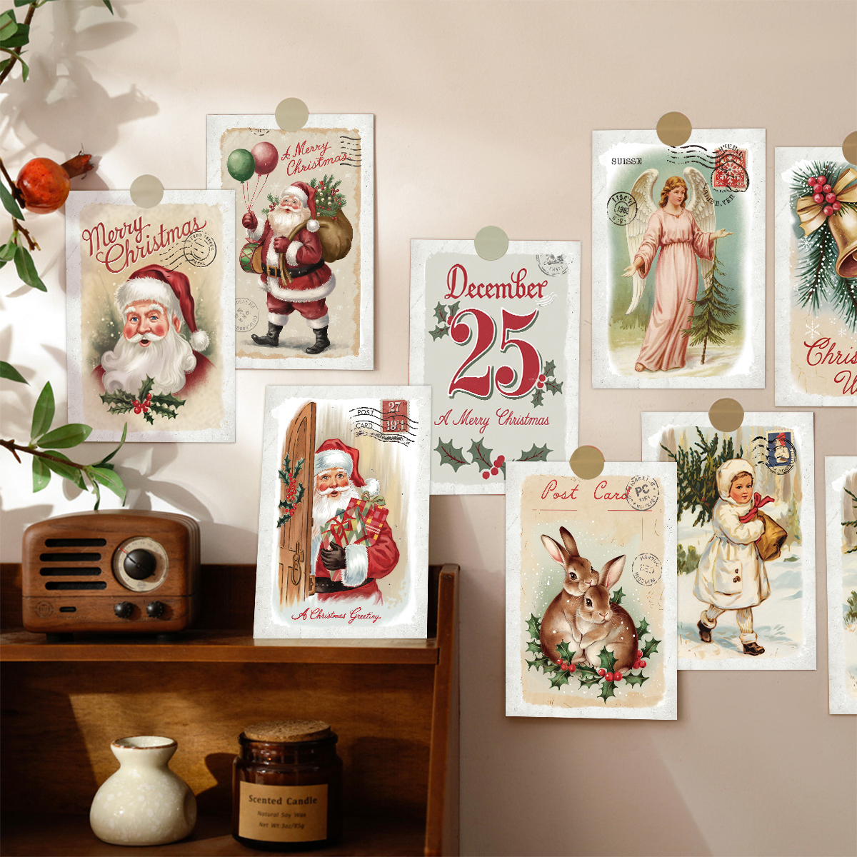 12pcs Vintage Christmas Stamp  - Vintage Collectible Stamps 评论和价格