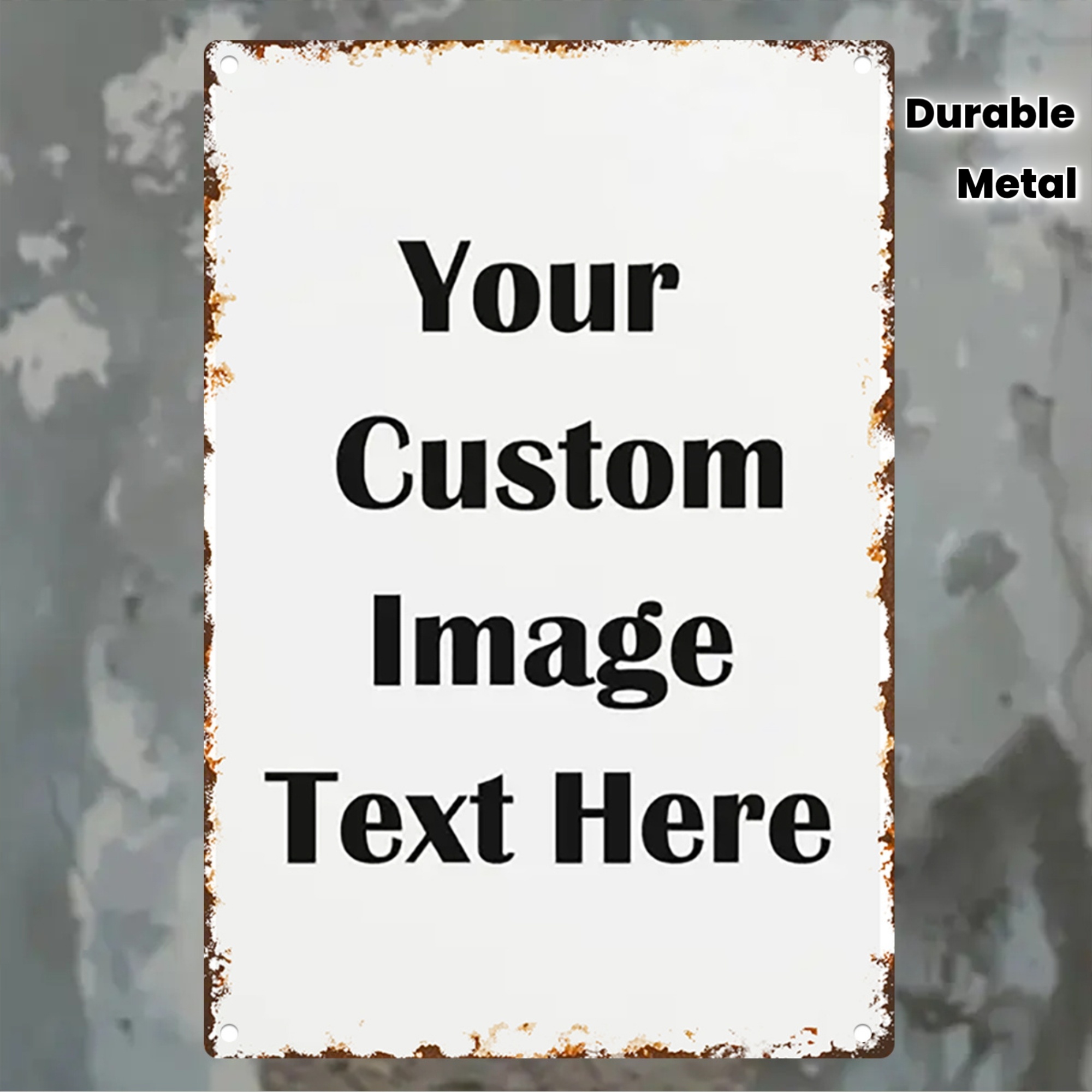 Custom Image/Text Metal Tin Si - Vintage Collectible Signs 评论和价格