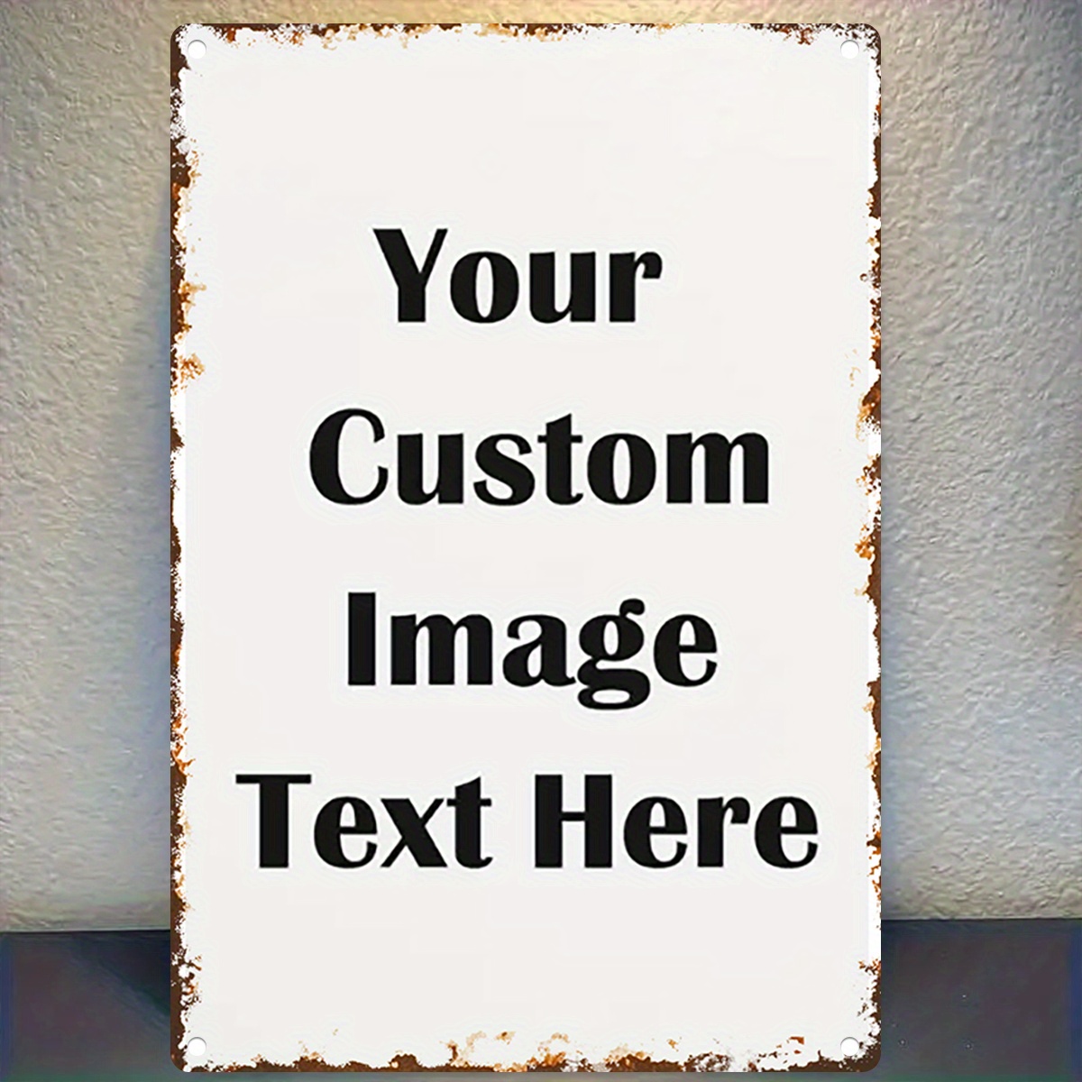 Custom Image/Text Metal Tin Si - Vintage Collectible Signs 评论和价格