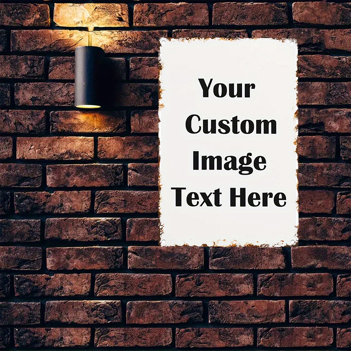 Custom Image/Text Metal Tin Si - Vintage Collectible Signs 评论和价格