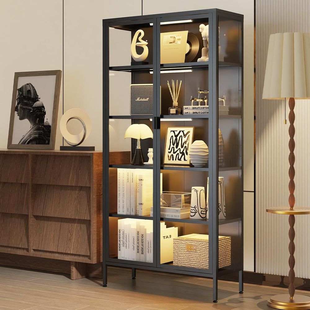 71-Inch Tall Glass Display Cab - Collectible Collection 评论和价格