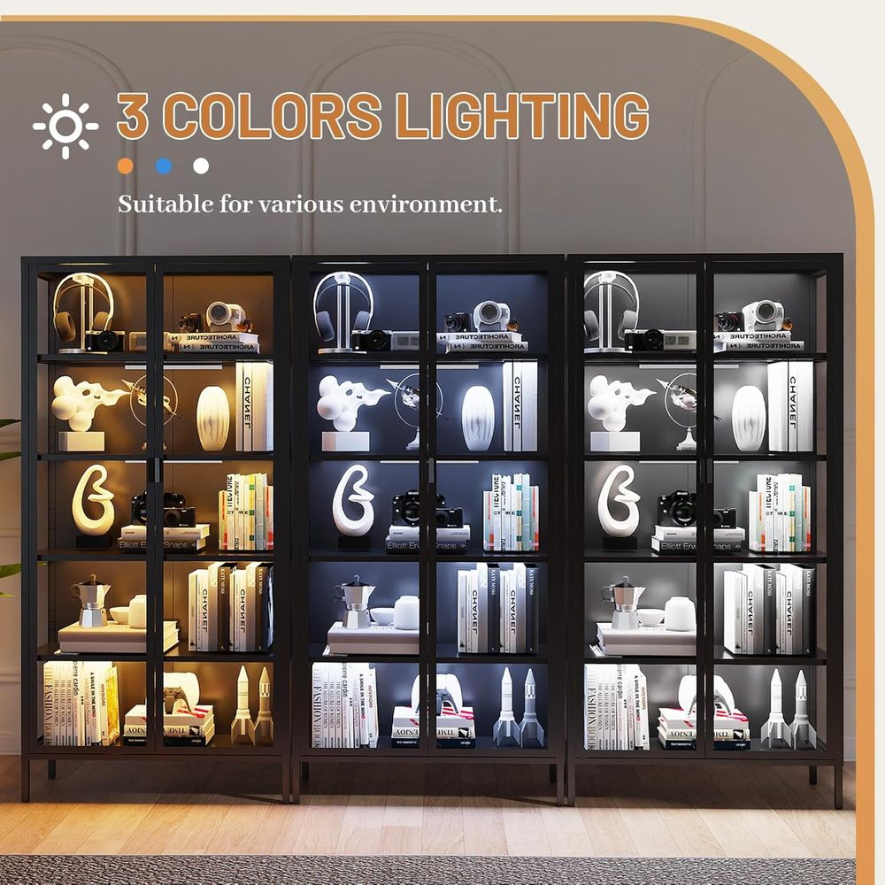 71-Inch Tall Glass Display Cab - Collectible Collection 评论和价格
