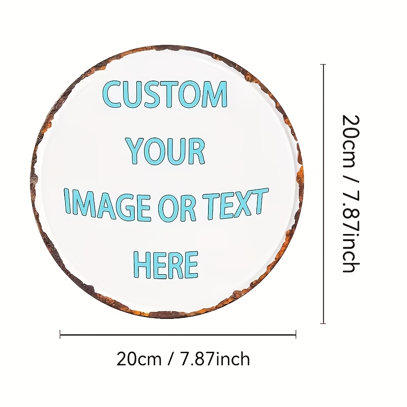 Custom Round Metal Tin Sign, P - Vintage Collectible Signs 评论和价格